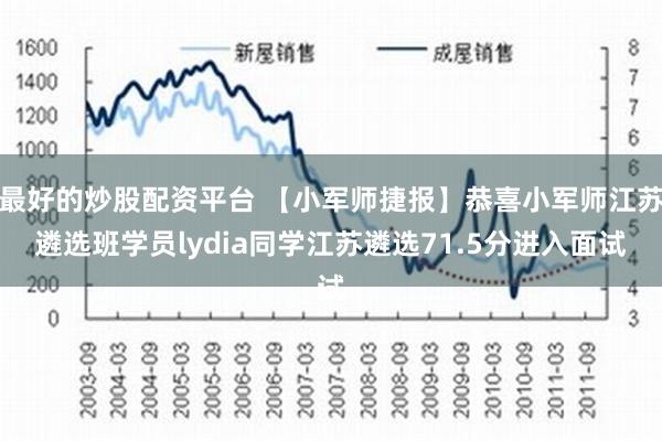 最好的炒股配资平台 【小军师捷报】恭喜小军师江苏遴选班学员lydia同学江苏遴选71.5分进入面试