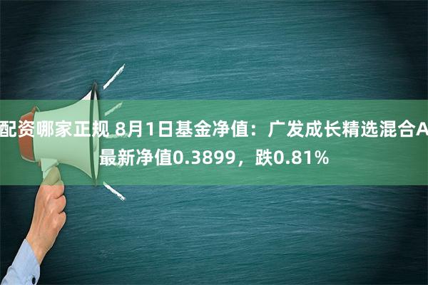 配资哪家正规 8月1日基金净值：广发成长精选混合A最新净值0.3899，跌0.81%