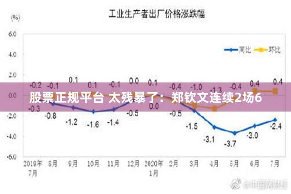 股票正规平台 太残暴了：郑钦文连续2场6